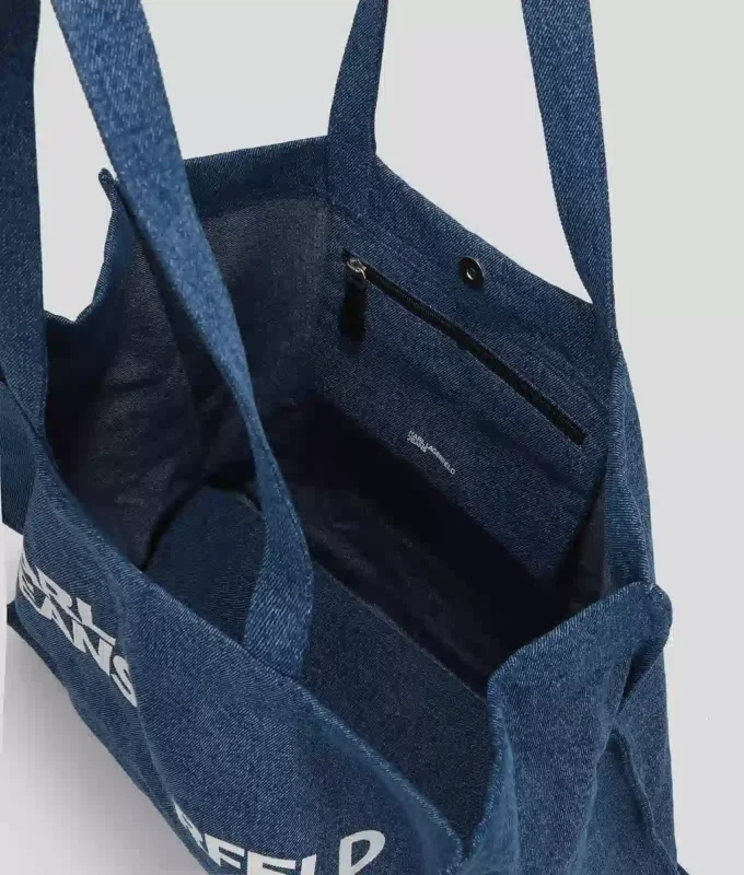 BOLSO DE COMPRAS DENIM CON LOGOTIPO BOLSO DE COMPRAS DENIM CON LOGOTIPO