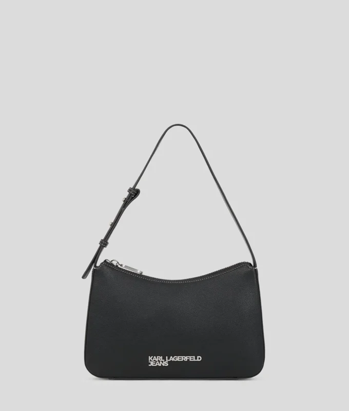 BOLSO DE HOMBRO CON LOGOTIPO METÁLICO BOLSO DE HOMBRO CON LOGOTIPO METÁLICO