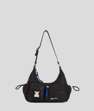 BOLSO DE HOMBRO DE DENIM RECUBIERTO UTILITARIO