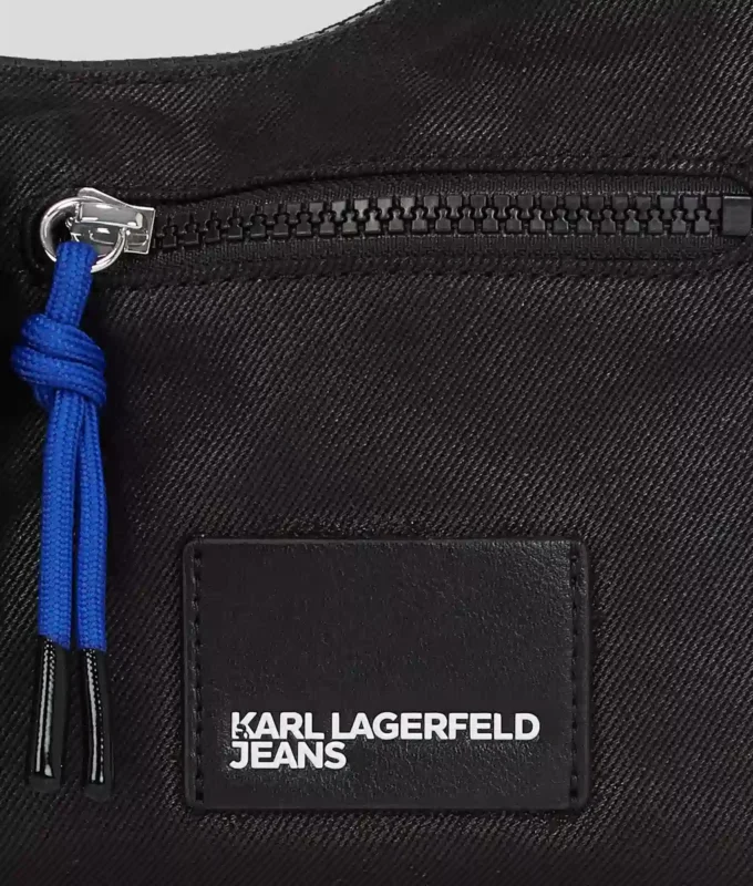 BOLSO DE HOMBRO DE DENIM RECUBIERTO UTILITARIO BOLSO DE HOMBRO DE DENIM RECUBIERTO UTILITARIO