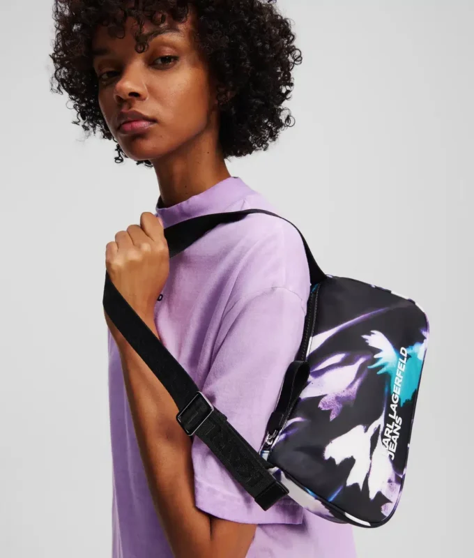 BOLSO DE HOMBRO DE NYLON FLORAL BOLSO DE HOMBRO DE NYLON FLORAL