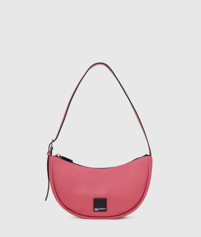 BOLSO DE HOMBRO KLJ BOX LOGO SOFT HALF-MOON