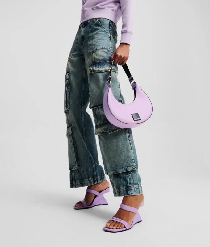 BOLSO DE HOMBRO MEDIA LUNA KLJ BOX LOGO