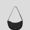 BOLSO DE HOMBRO MEDIA LUNA SUAVE CON LOGOTIPO KLJ BOX