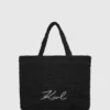 Bolso de playa de ganchillo K/Signature Bolso de playa de ganchillo K/Signature