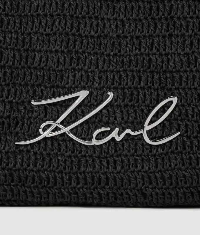 Bolso de playa de ganchillo K/Signature Bolso de playa de ganchillo K/Signature