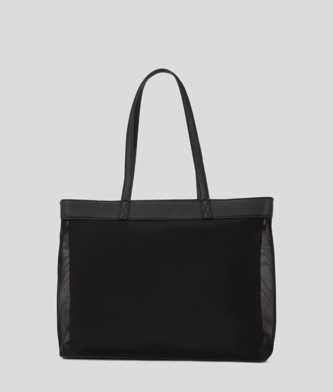 BOLSO DE PLAYA DE MALLA CON LOGOTIPO BOLSO DE PLAYA DE MALLA CON LOGOTIPO