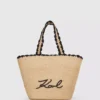 Bolso de playa K/Signature con festones Bolso de playa K/Signature con festones