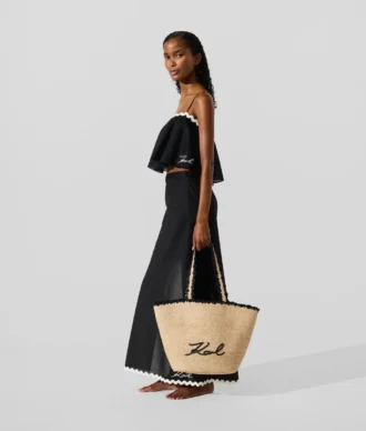 Bolso de playa K/Signature con festones