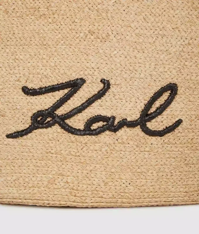 Bolso de playa K/Signature con festones Bolso de playa K/Signature con festones