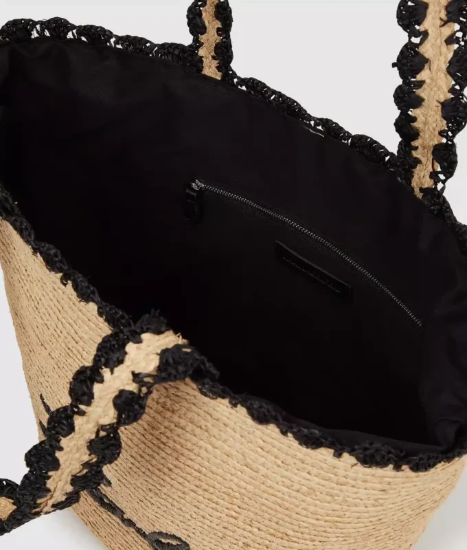 Bolso de playa K/Signature con festones Bolso de playa K/Signature con festones