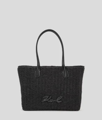 Bolso de playa pequeño tejido K/Signature