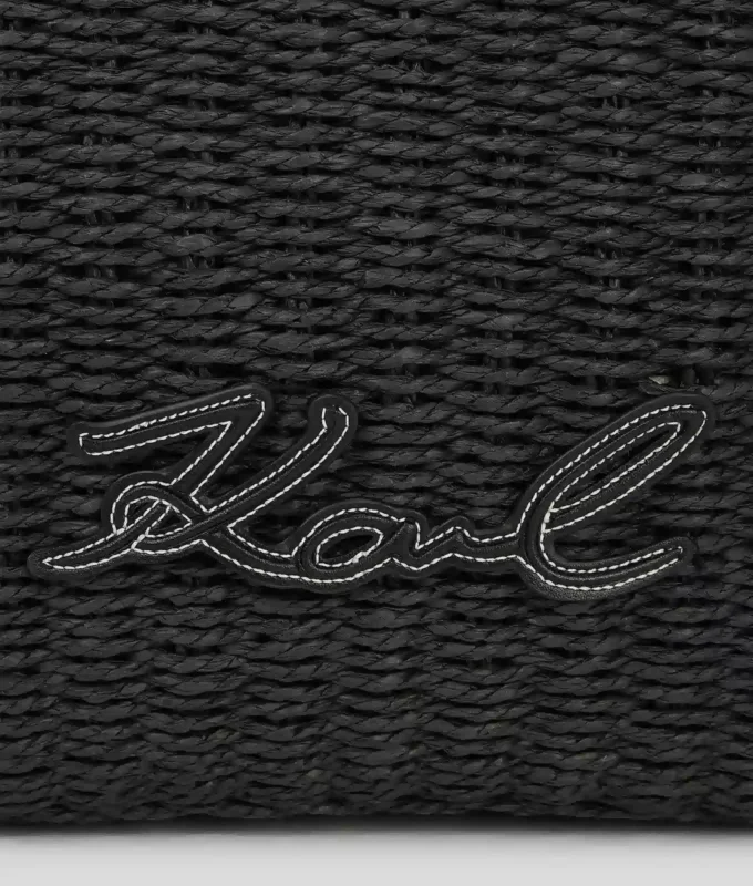 Bolso de playa pequeño tejido K/Signature Bolso de playa pequeño tejido K/Signature