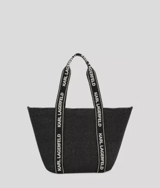 Bolso de playa tejido con logotipo