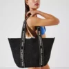 Bolso de playa tejido con logotipo Bolso de playa tejido con logotipo