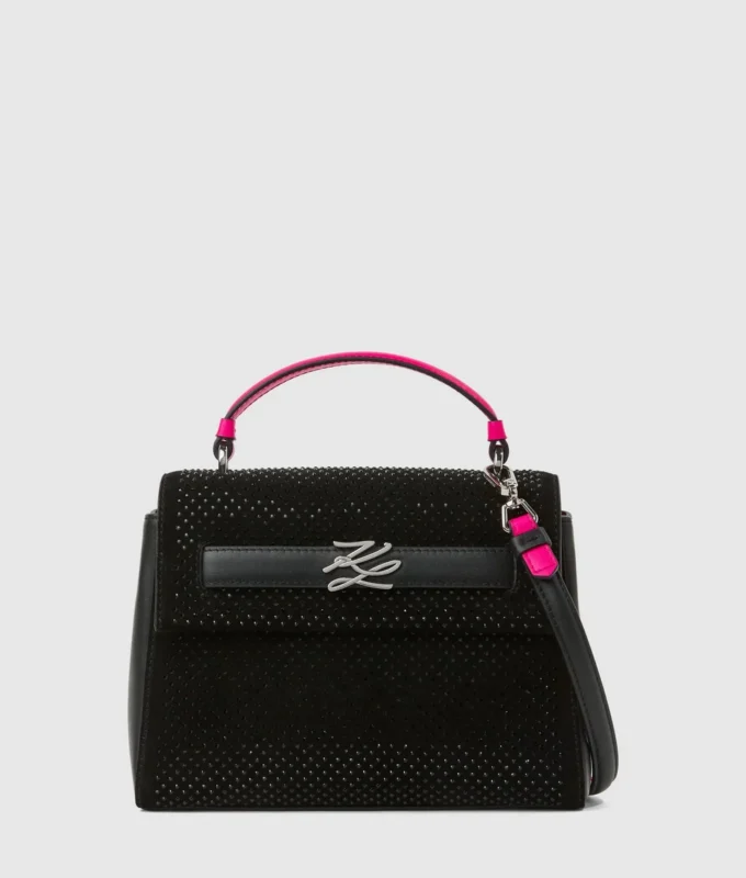 Bolso exclusivo K/Autograph con asa superior y pedrería