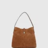 Bolso hobo de ante con candado K/Autograph Bolso hobo de ante con candado K/Autograph