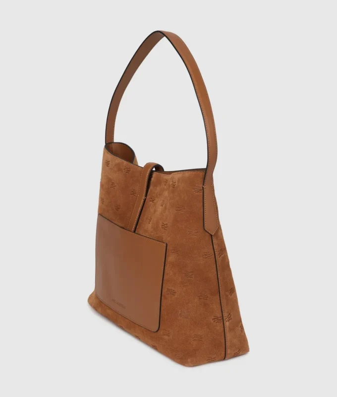 Bolso hobo de ante con candado K/Autograph Bolso hobo de ante con candado K/Autograph