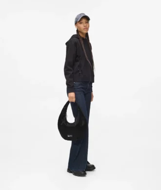 Bolso hobo de nailon brillante