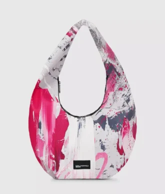 Bolso hobo grande con estampado de pintores