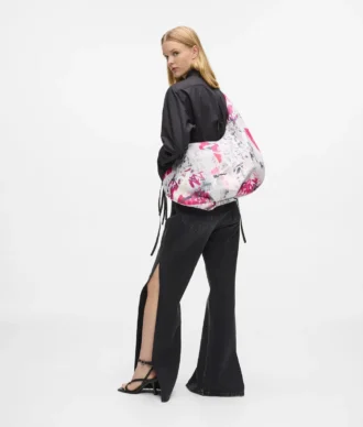 Bolso hobo grande con estampado de pintores