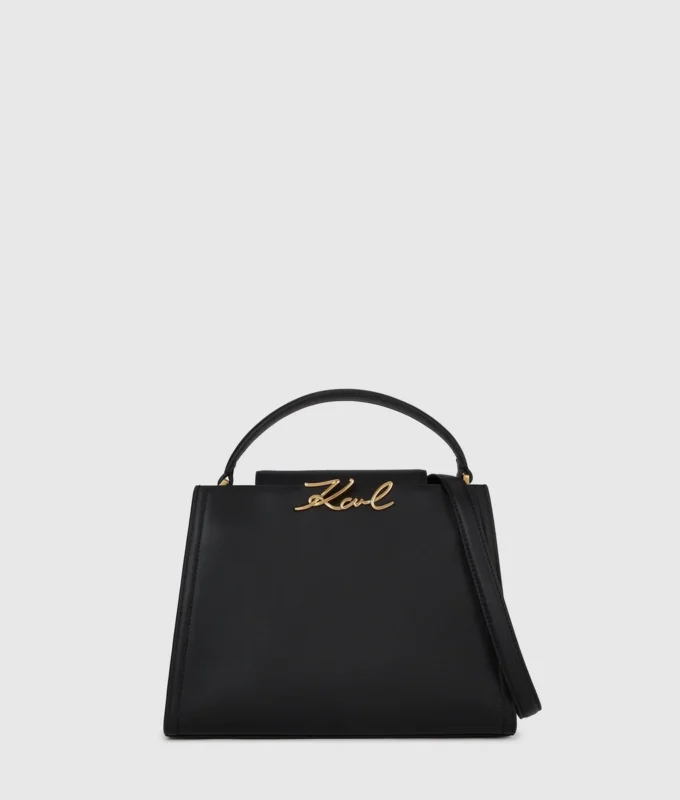 Bolso mediano con asa superior K/Signature Bolso mediano con asa superior K/Signature