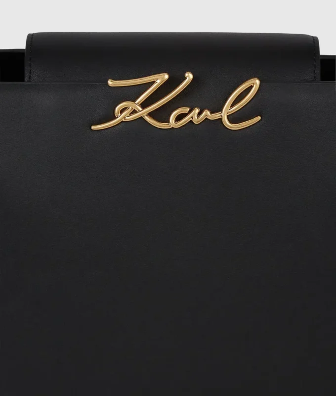 Bolso mediano con asa superior K/Signature Bolso mediano con asa superior K/Signature