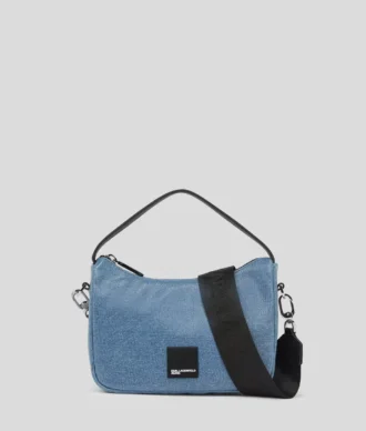 BOLSO MINI HOBO RECUBIERTO CON LOGOTIPO KLJ BOX
