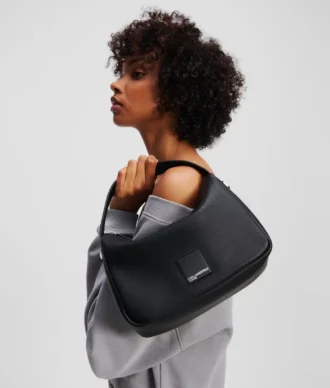 BOLSO MINI HOBO SUAVE CON LOGOTIPO KLJ BOX