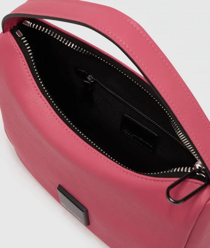 BOLSO MINI HOBO SUAVE CON LOGOTIPO KLJ BOX