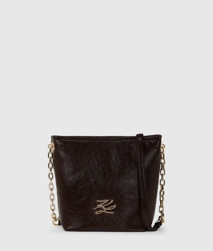 Bolso pequeño tipo cubo brillante K/Autograph Bolso pequeño tipo cubo brillante K/Autograph