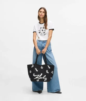 Bolso shopper con estampado Ikon Choupette