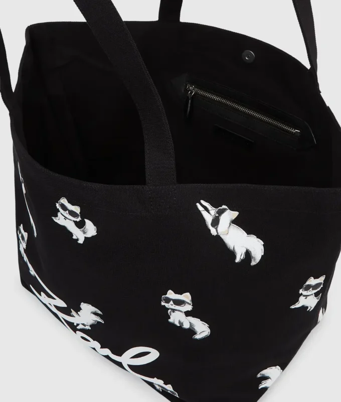 Bolso shopper con estampado Ikon Choupette Bolso shopper con estampado Ikon Choupette