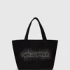 Bolso shopper con logotipo de pedrería Bolso shopper con logotipo de pedrería
