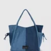 Bolso shopper de denim bicolor Bolso shopper de denim bicolor