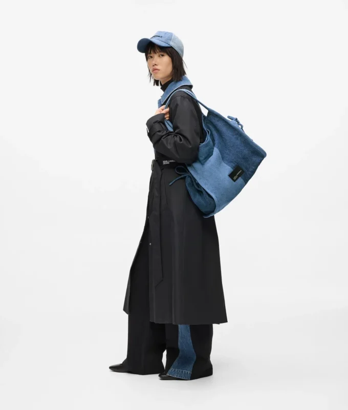 Bolso shopper de denim bicolor Bolso shopper de denim bicolor