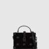 Bolso tipo baúl con candado K/Autograph y pedrería Bolso tipo baúl con candado K/Autograph y pedrería
