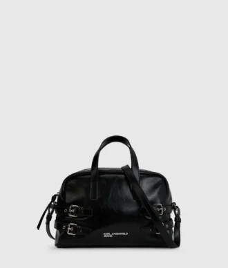 Bolso tipo bolera con hebilla