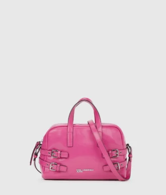 Bolso tipo bolera con hebilla