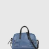Bolso tipo bowling con hebilla de denim Bolso tipo bowling con hebilla de denim