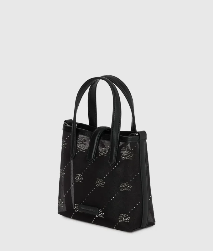 Bolso tote con candado K/Autograph y pedrería