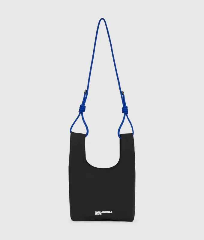Bolso tote de nylon con cordón