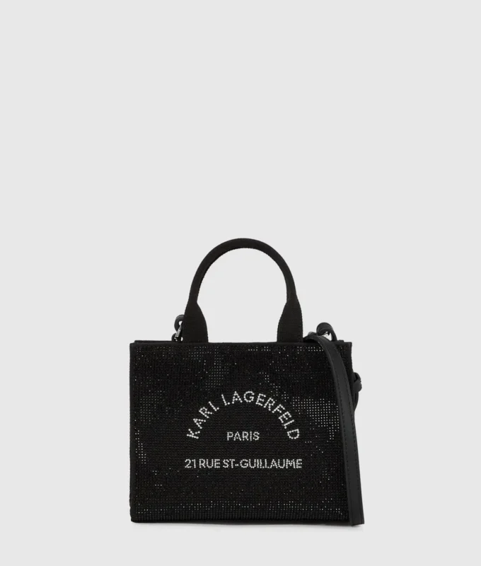 Bolso tote mini con pedrería Rue St-Guillaume