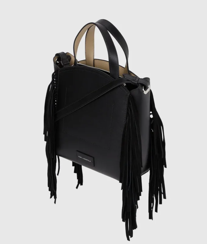 Bolso tote pequeño con flecos K/Circle Bolso tote pequeño con flecos K/Circle