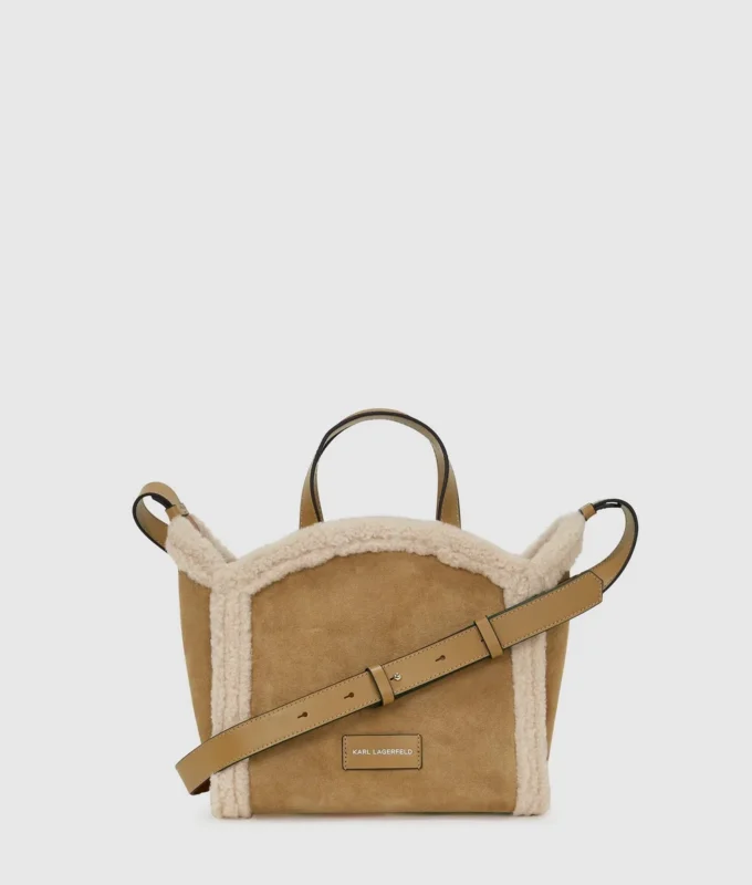 Bolso tote pequeño K/Circle de piel de oveja