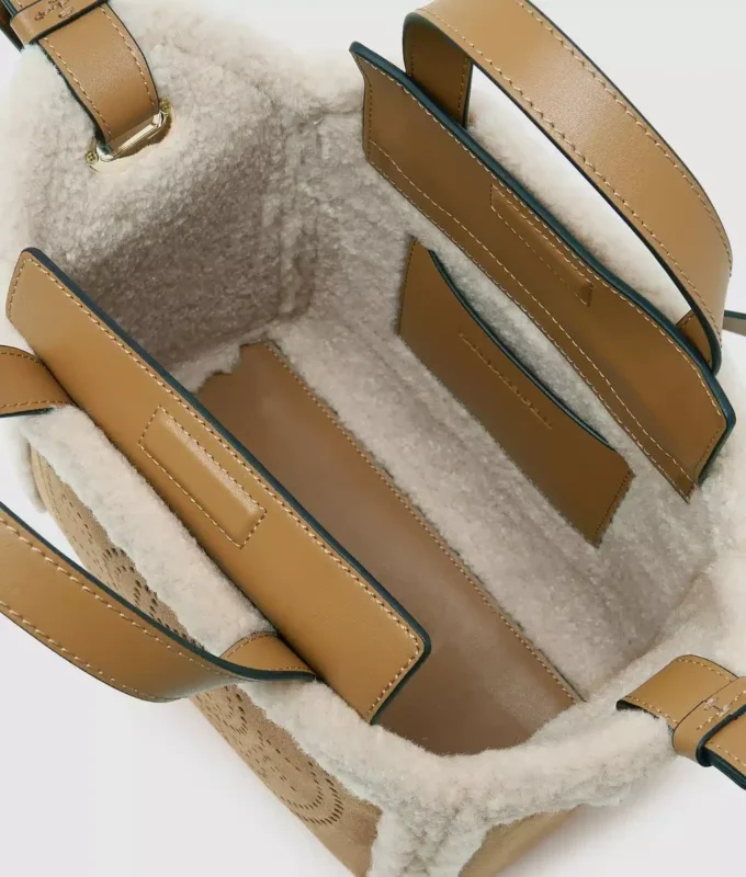 Bolso tote pequeño K/Circle de piel de oveja