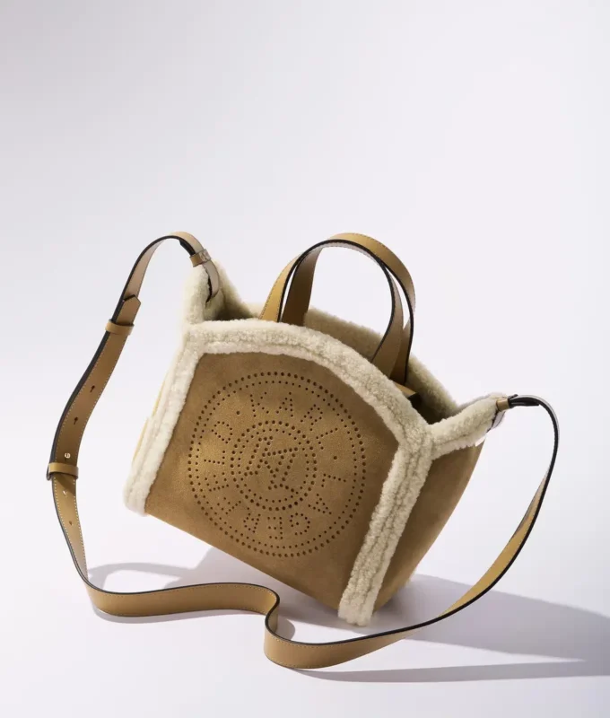 Bolso tote pequeño K/Circle de piel de oveja
