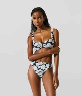 Braguita de bikini con estampado de abanicos Braguita de bikini con estampado de abanicos