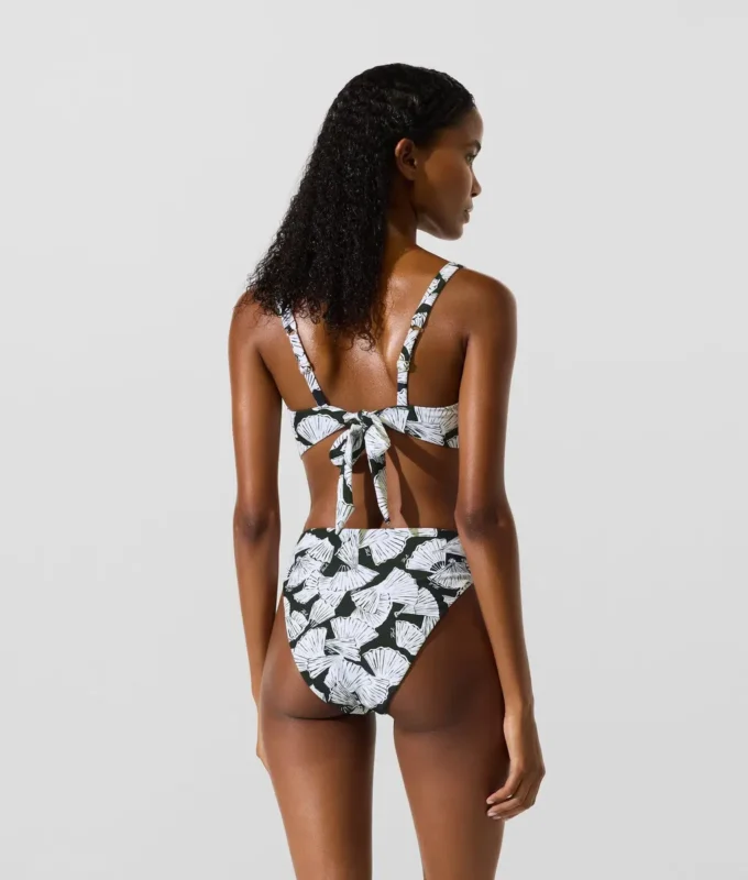Braguita de bikini con estampado de abanicos Braguita de bikini con estampado de abanicos