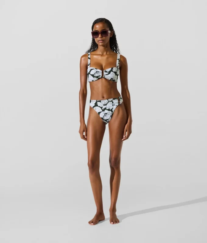 Braguita de bikini con estampado de abanicos Braguita de bikini con estampado de abanicos